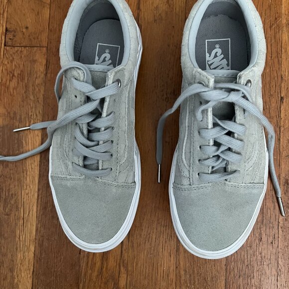 VANS (NEW) Old Skool Stacked Light Grey Checkered Chunky Platform Size 7 Women's - Picture 9 of 10